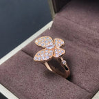 ¡®Loco¡¯BUTTERFLY PINK GOLD DIAMOND RING