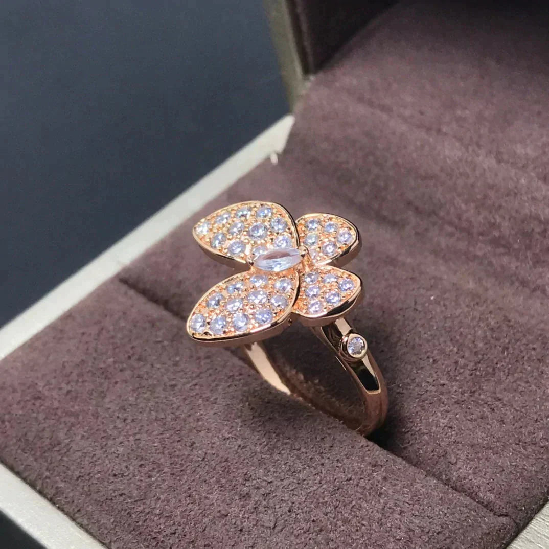 ¡®Loco¡¯BUTTERFLY PINK GOLD DIAMOND RING