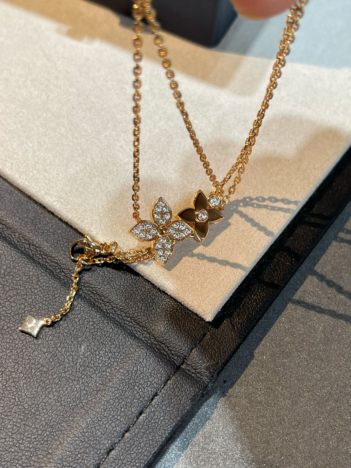 ¡®Loco¡¯STAR BLOSSOM NECKLACE PINK GOLD DIAMONDS