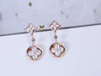 ¡®Loco¡¯STAR AND SUN PINK GOLD MOP DROP EARRINGS