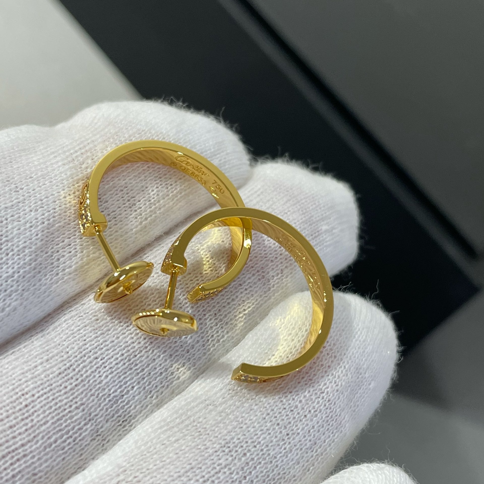 ¡®Loco¡¯LOVE DIAMOND GOLD HOOP EARRINGS
