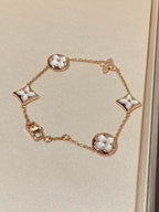 ¡®Loco¡¯STAR AND SUN 5 MOTIF MOP PINK GOLD BRACELET