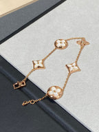¡®Loco¡¯STAR AND SUN 5 MOTIF MOP PINK GOLD BRACELET