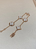 ¡®Loco¡¯STAR AND SUN 5 MOTIF MOP PINK GOLD BRACELET