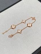 ¡®Loco¡¯STAR AND SUN 5 MOTIF MOP PINK GOLD BRACELET