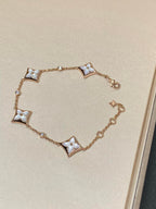 ¡®Loco¡¯STAR 4 MOTIF MOP DIAMOND PINK GOLD BRACELET