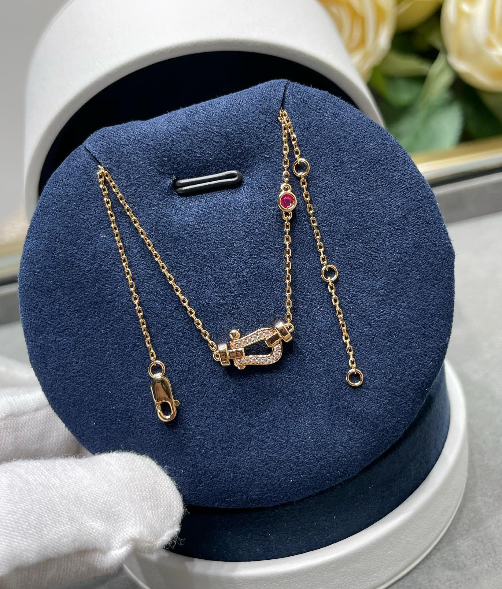 ¡®Loco¡¯FORCE 10 DIAMOND PINK GOLD NECKLACE