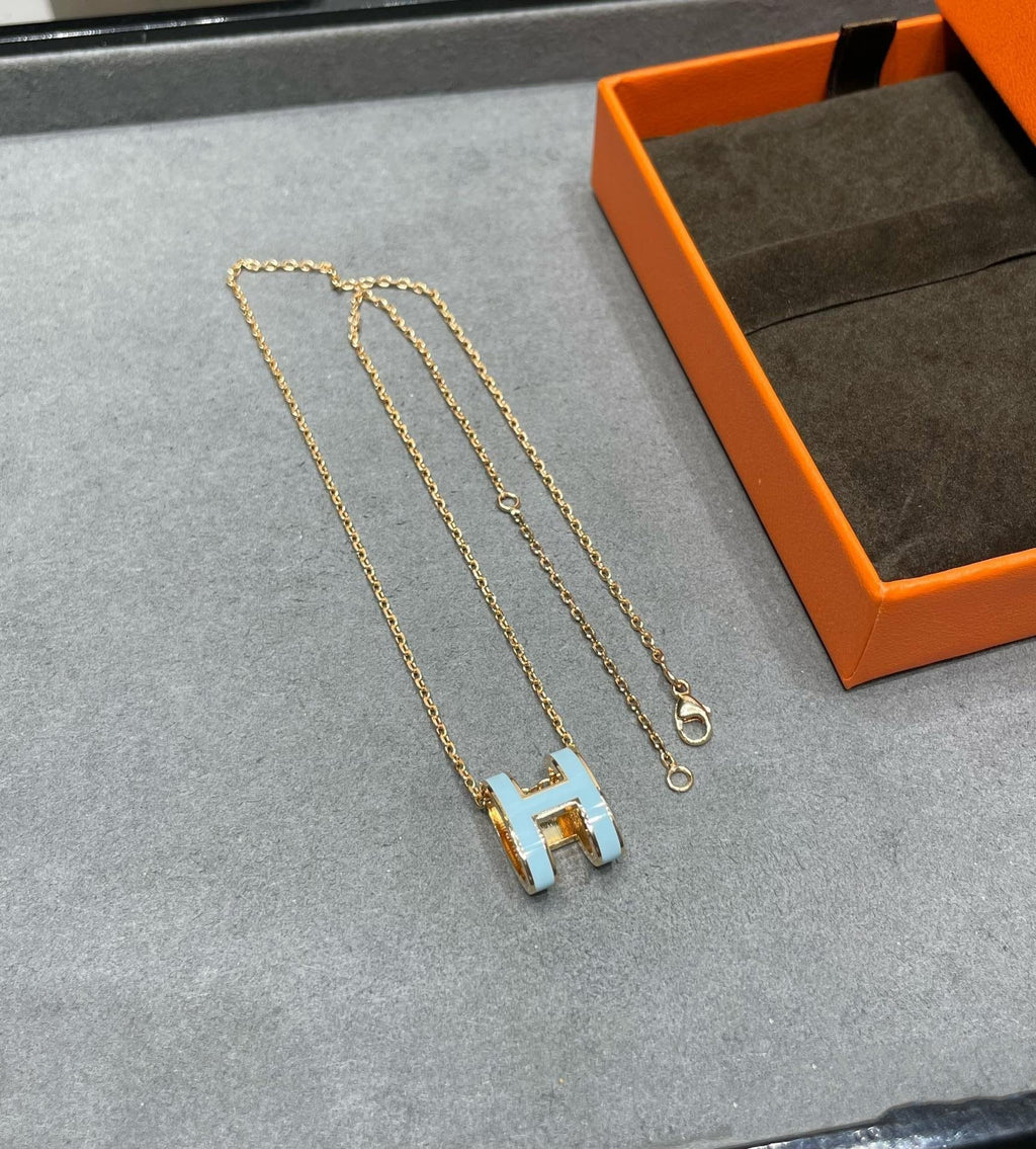 ¡®Loco¡¯POP H SKY BLUE NECKLACE
