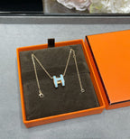 ¡®Loco¡¯POP H SKY BLUE NECKLACE