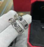 ¡®Loco¡¯LOVE CERAMIC DIAMOND PAVED SILVER EARRINGS