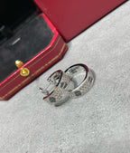 ¡®Loco¡¯LOVE CERAMIC DIAMOND PAVED SILVER EARRINGS