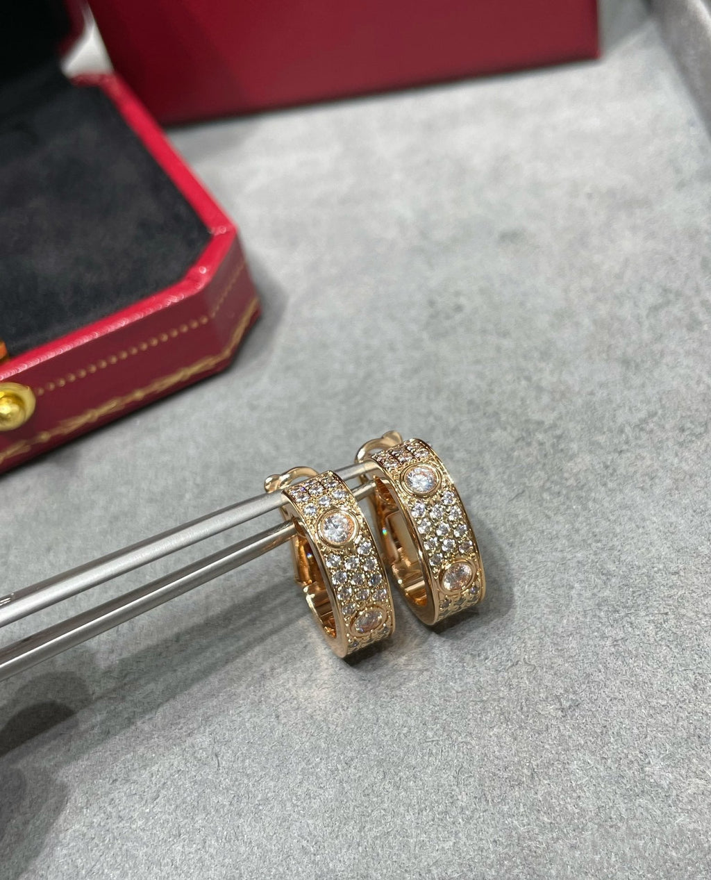 ¡®Loco¡¯LOVE 5.5MM DIAMOND PAVED EARRINGS