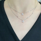 [Loco]MY TWIN 2 ROW DIAMOND NECKLACE