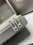 [Loco]MOVE UNO STUD DIAMOND PAVED EARRINGS