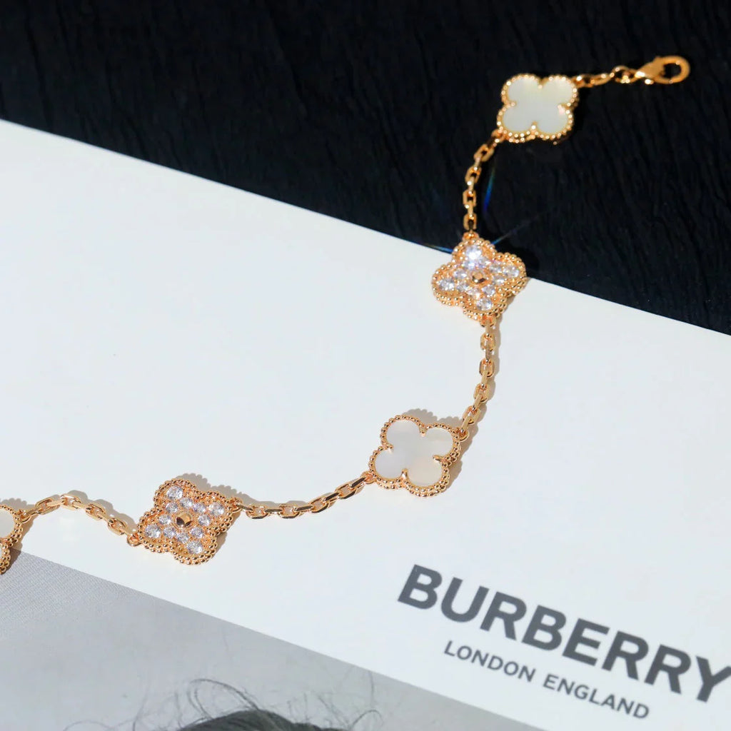 [Loco]New CLOVER WHITE PEARL MOP 5 MOTIF BRACELET COLLECTION