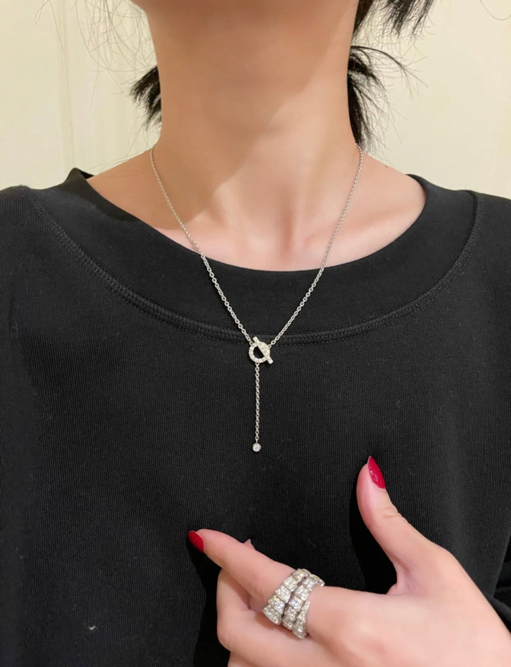 ¡®Loco¡¯FINESSE SILVER DIAMOND NECKLACE