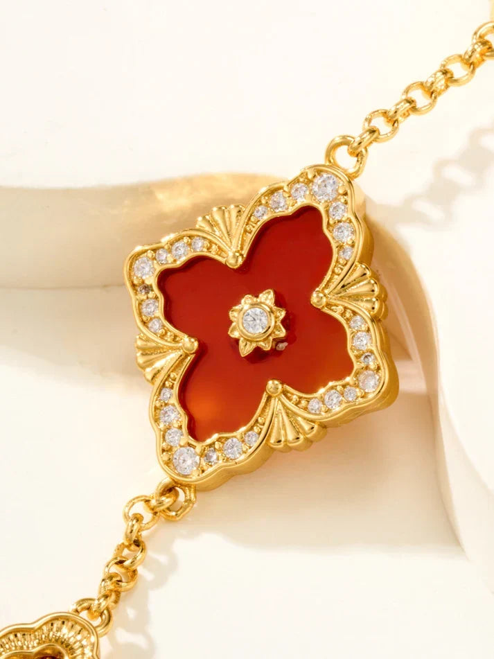 [Loco]B.C.L ENAMELED Five-Flower Bracelet£¨Various Colors) BIG SIZE