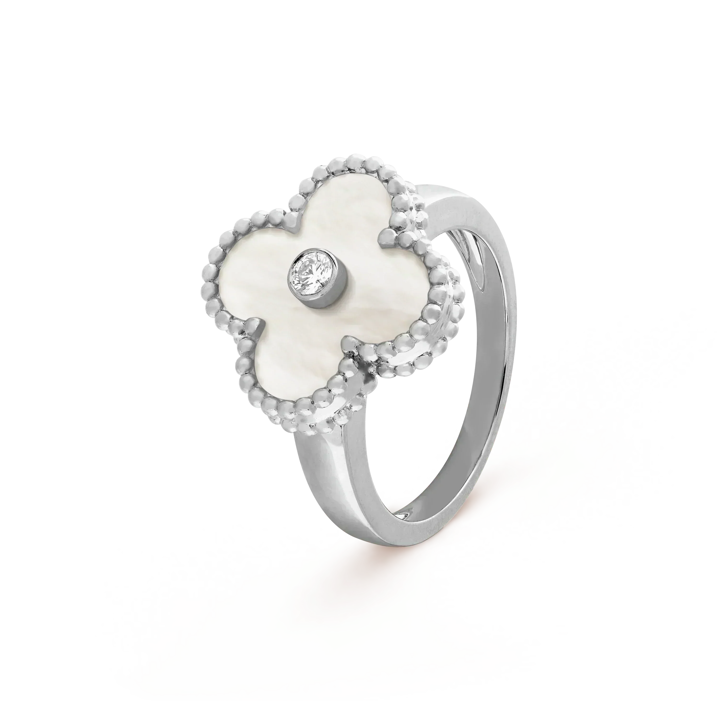 ¡®Loco¡¯CLOVER SILVER MOP DIAMOND RING