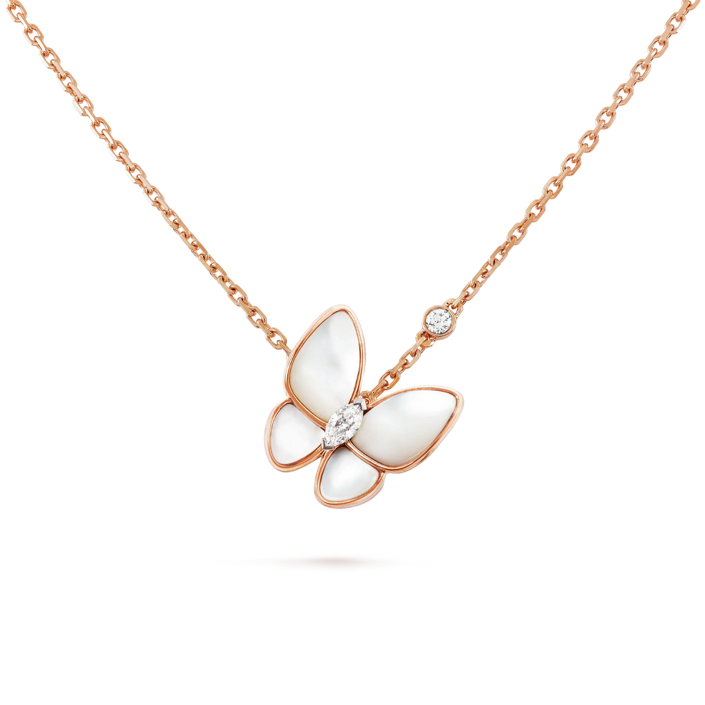 ¡®Loco¡¯BUTTERFLY MOP DIAMOND NECKLACE