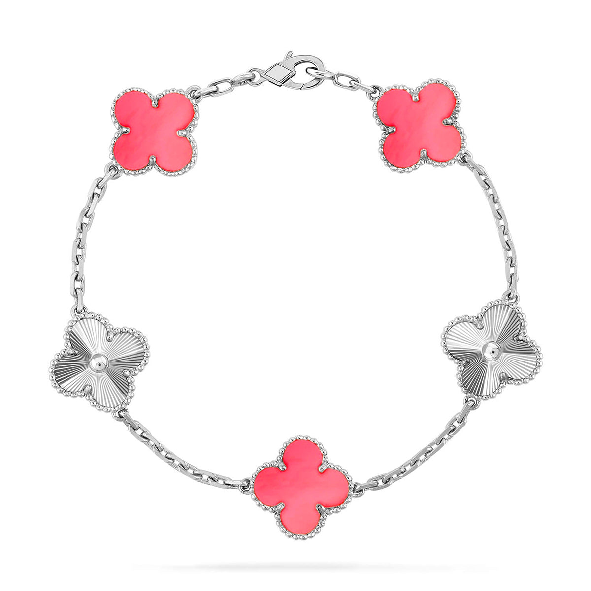 [Loco]New  CLOVER 5 MOTIFS  PINK MOP BRACELET COLLECTION