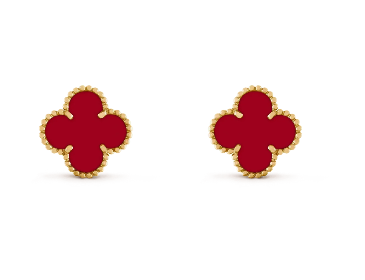 [Loco] CLOVER 20MM RED AGATE EARRINGS