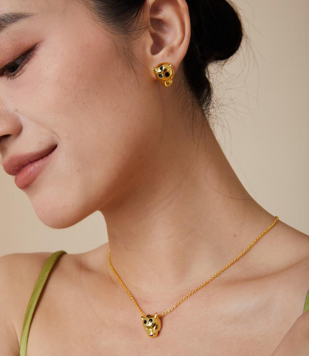 [Loco] CHRRTAH-PRINT STUD EARRINGS, THREE COLORS