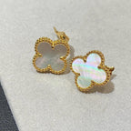 [Loco] CLOVER LARGE (20mm) 1 MOTIFS WHITE MOP STUD EARRINGS