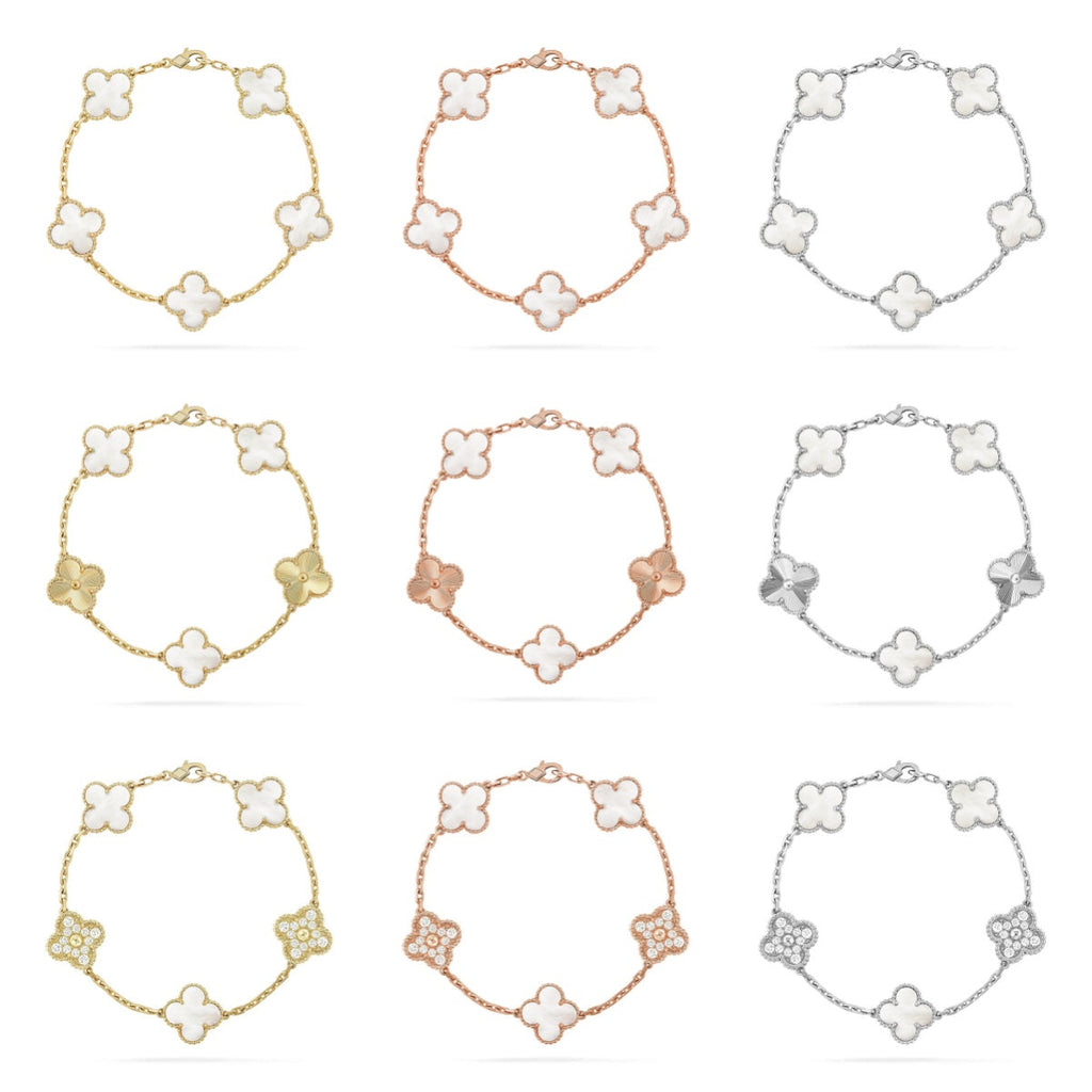 [Loco]New CLOVER WHITE PEARL MOP 5 MOTIF BRACELET COLLECTION