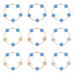 [Loco]New CLOVER 5 MOTIF BLUE AGATE BRACELET COLLECTION