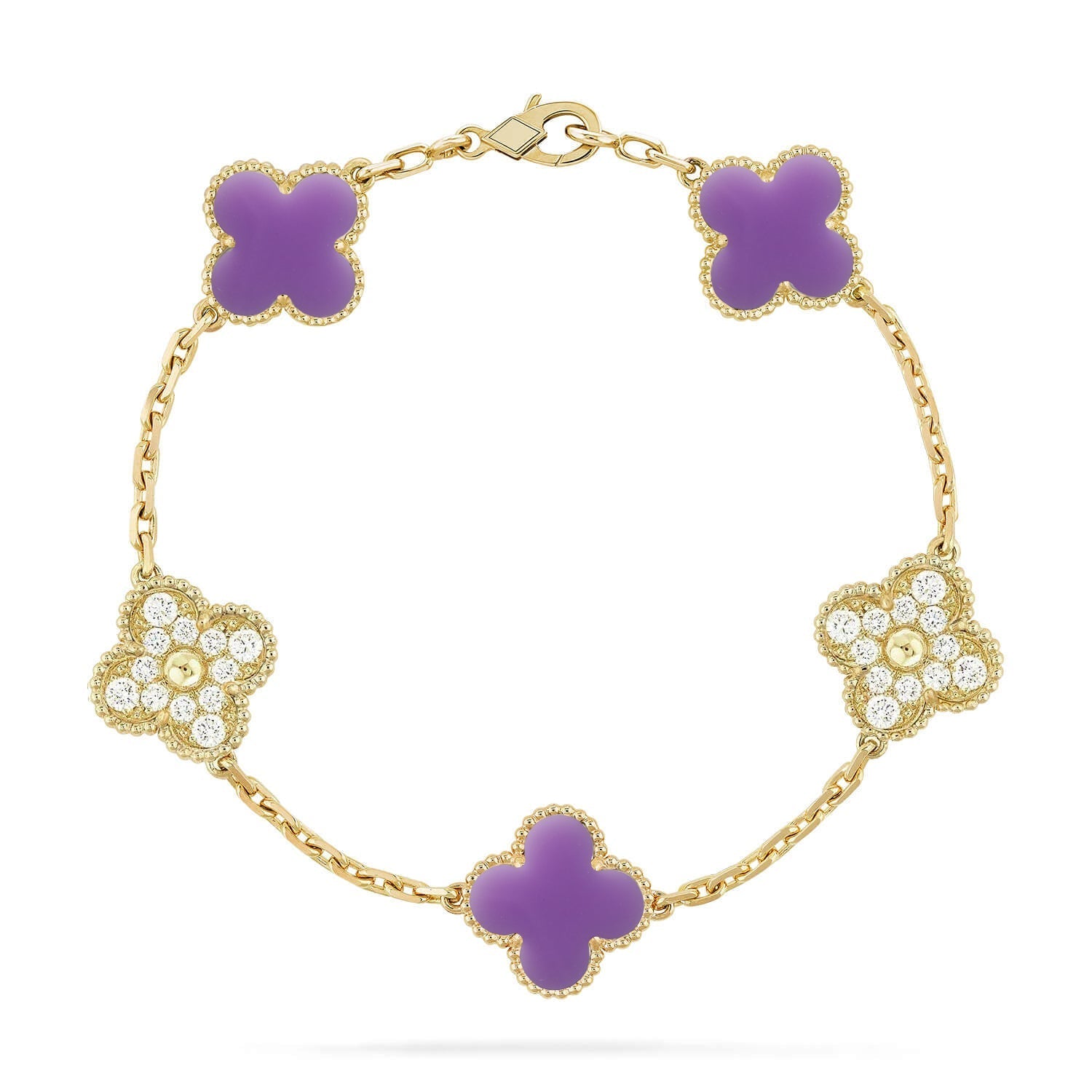[Loco]New CLOVER 5 MOTIF LIGHT PURPLE BRACELET COLLECTION