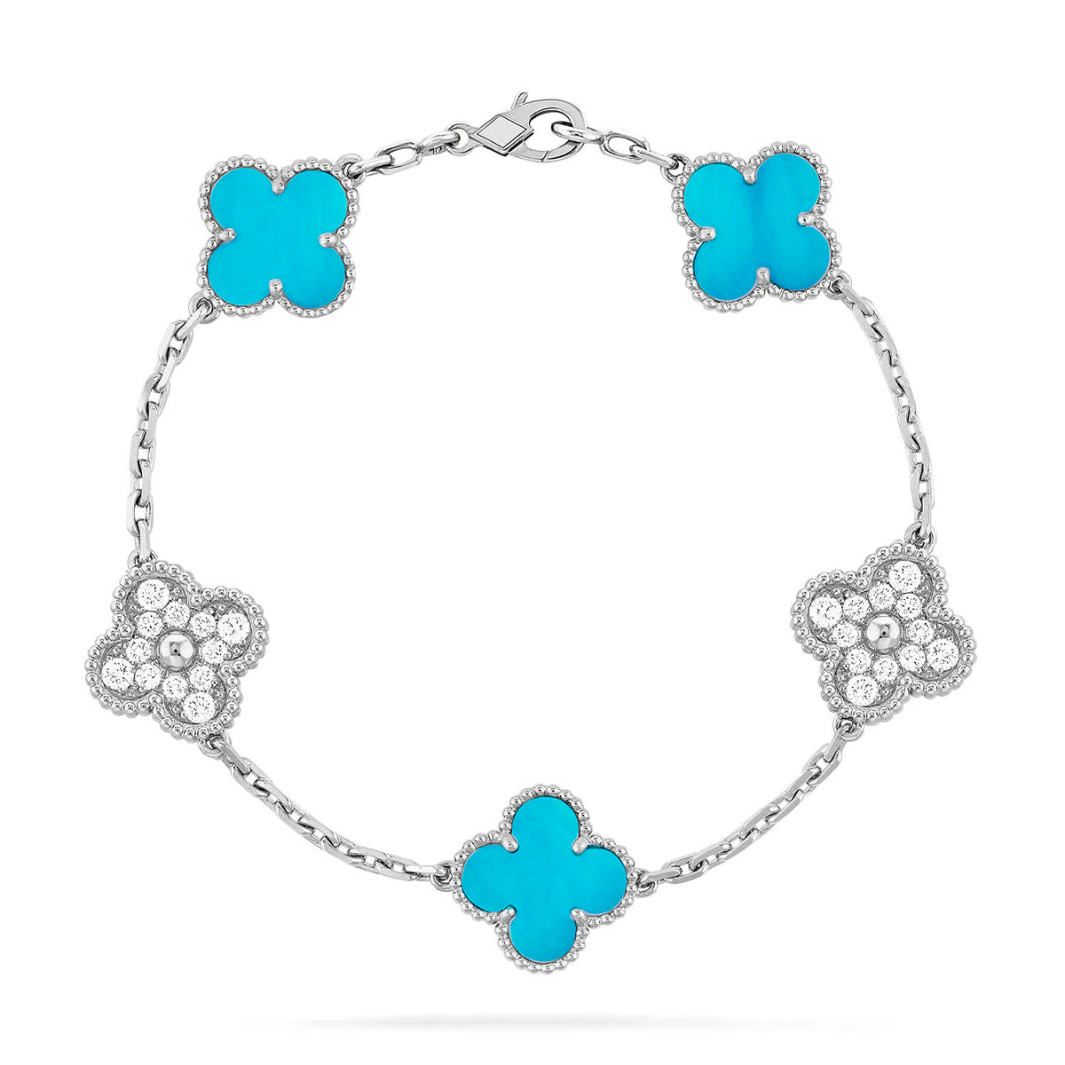 [Loco]New  CLOVER 5 MOTIF TURQUOISE BRACELET COLLECTION