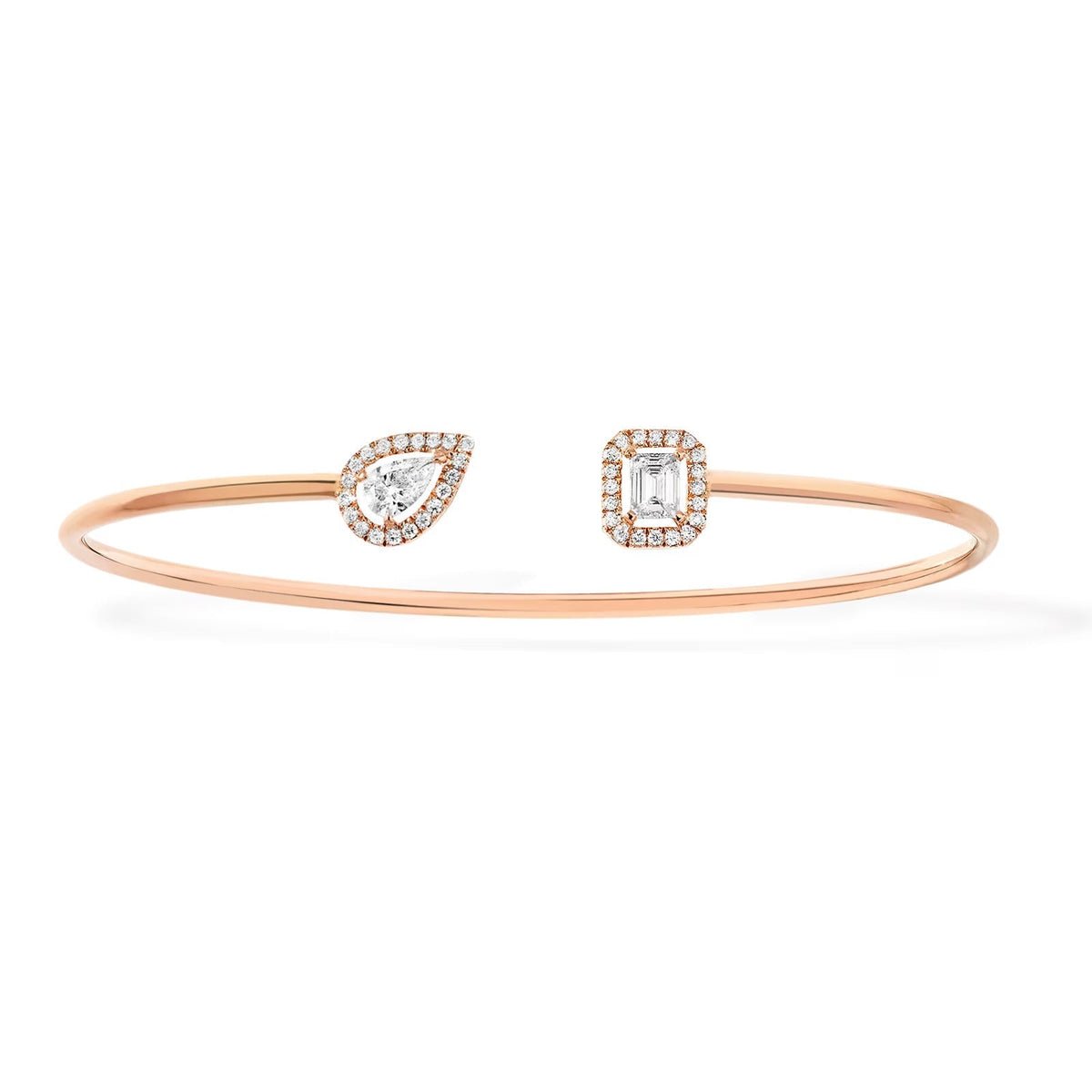 [Loco]JONC FLEX MY TWIN TOI & MOI SILVER DIAMOND BRACELET