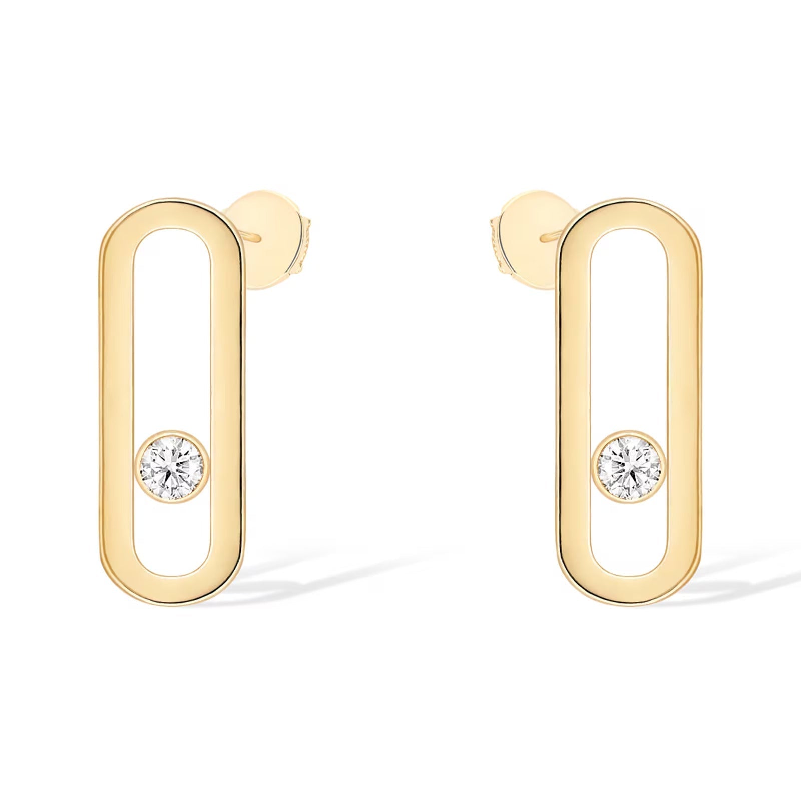 [Loco jewelrys]MOVE UNO SMALL 1 DIAMOND EARRINGS