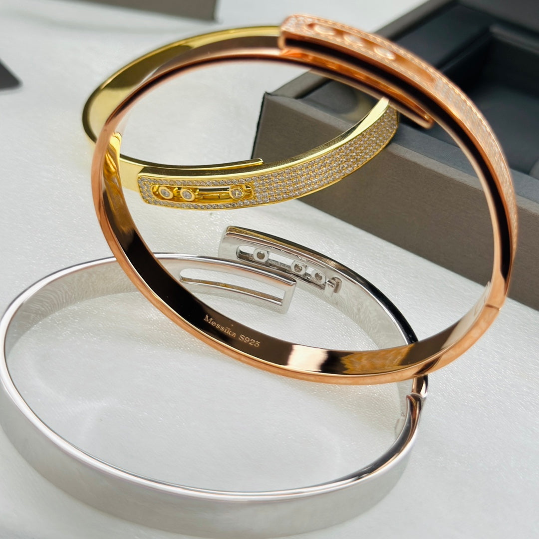 [Loco]Move Noa Rose Gold Pavé Diamond Bangle Bracelet