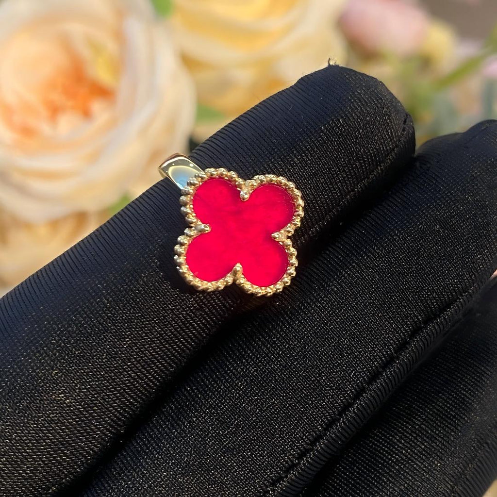 [Loco]NEW CLOVER PINK ENAMEL RINGS