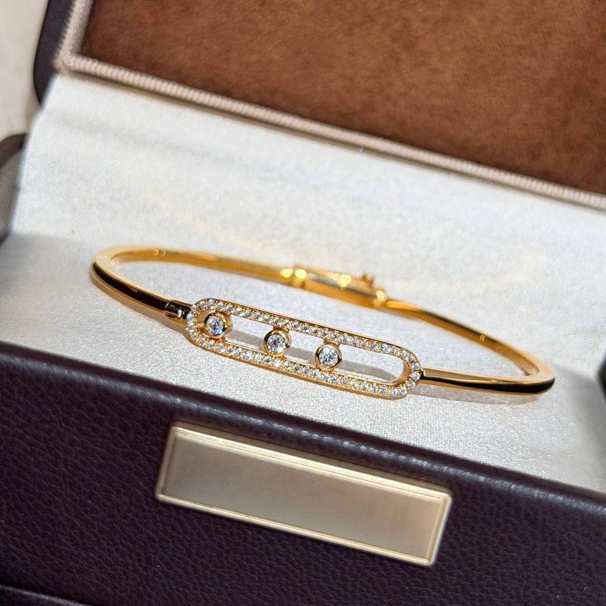 [Loco]Move Pavé Diamond Bangle Bracelet M