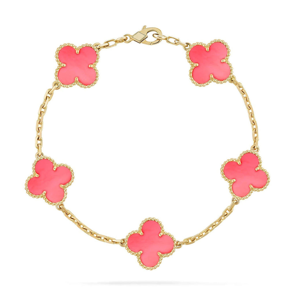 [Loco]New  CLOVER 5 MOTIFS  PINK MOP BRACELET COLLECTION