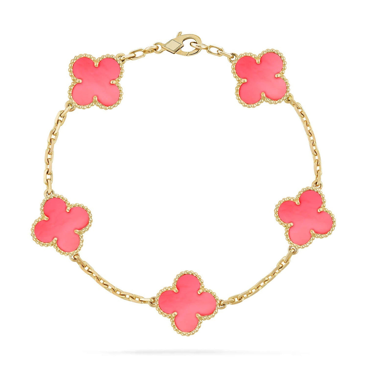 [Loco]New  CLOVER 5 MOTIFS  PINK MOP BRACELET COLLECTION