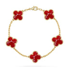[Loco]New CLOVER 5 MOTIF RED PATTERN BRACELET COLLECTION