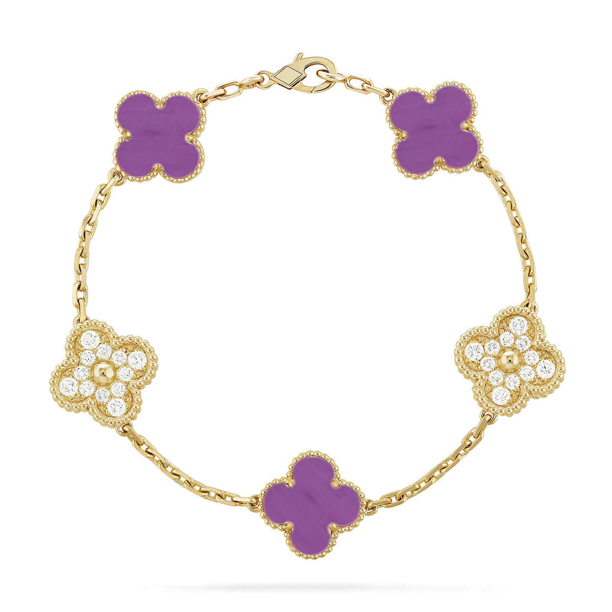 [Loco]New  CLOVER 5 MOTIF VIOLET BRACELET COLLECTION