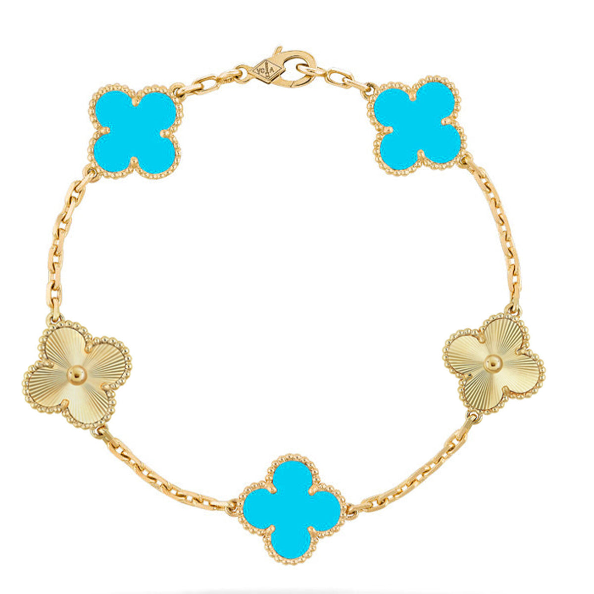 [Loco]New  CLOVER 5 MOTIF TURQUOISE BRACELET COLLECTION