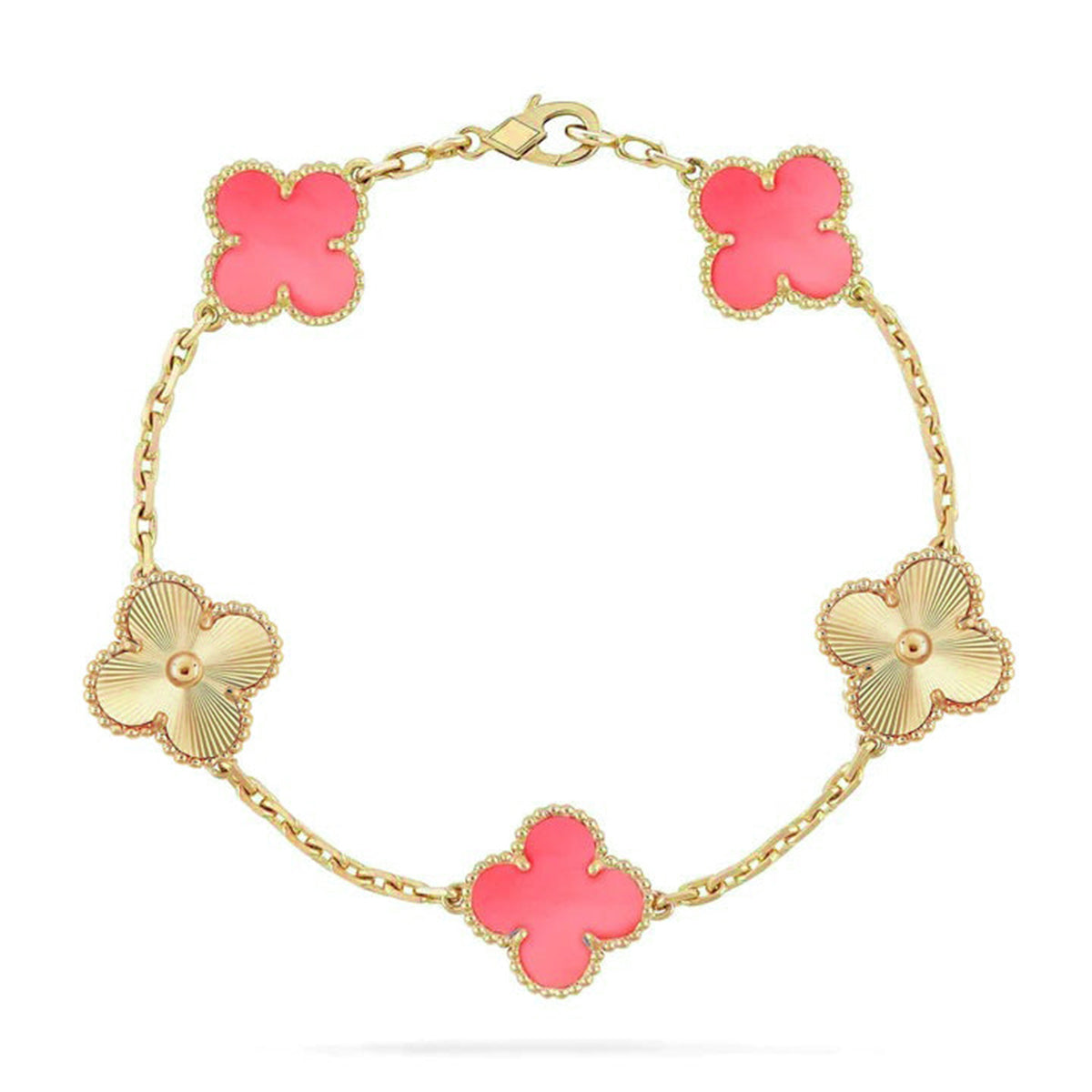 [Loco]New  CLOVER 5 MOTIFS  PINK MOP BRACELET COLLECTION