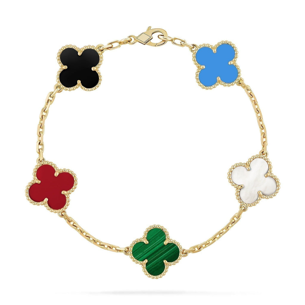 [Loco]New CLOVER 5 MOTIFS MULTICOLOR BRACELET