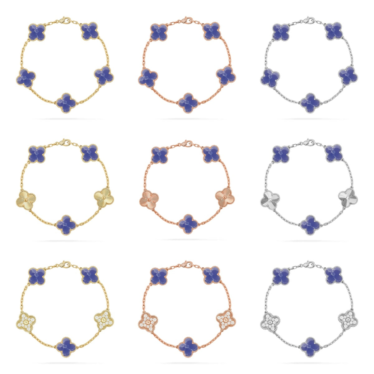 [Loco]New CLOVER 5 MOTIF BLUE VEINS BRACELET COLLECTION