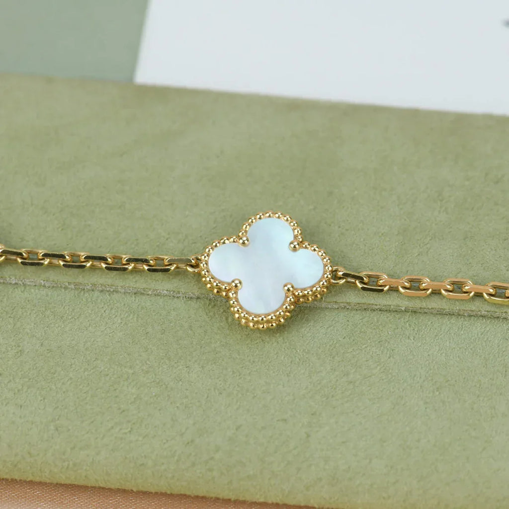 [Loco]New CLOVER WHITE PEARL MOP 5 MOTIF BRACELET COLLECTION