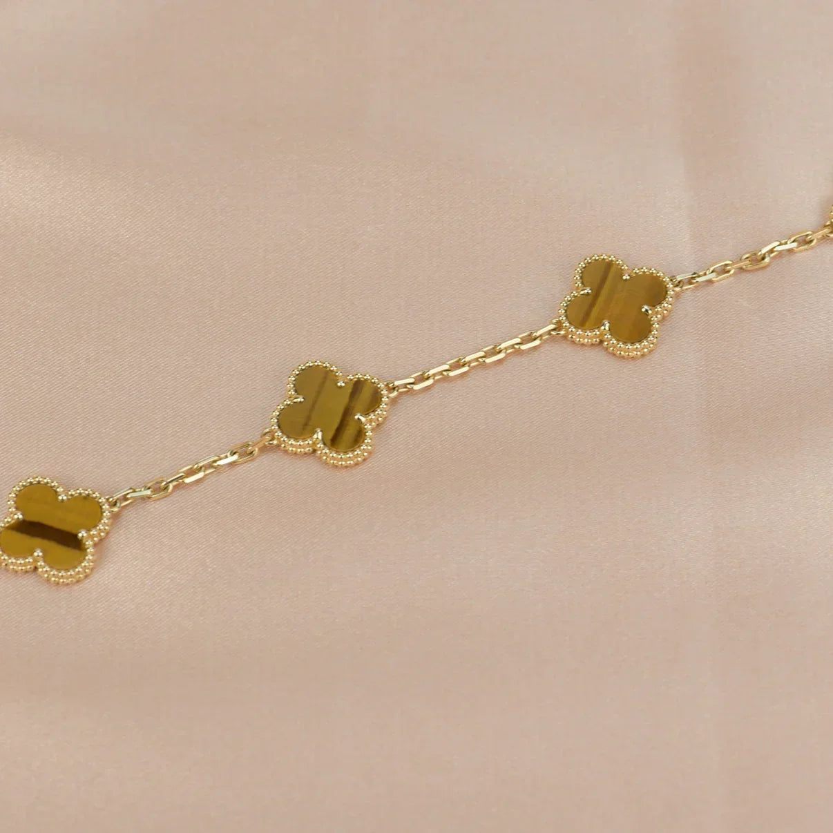 [Loco]New  CLOVER 5 MOTIFS TIGER EYE BRACELET COLLECTION