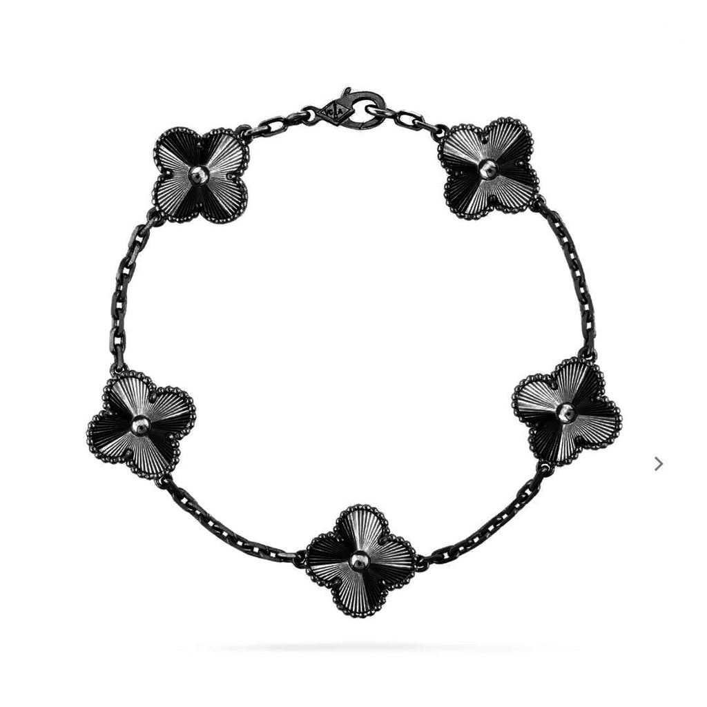 [Loco]New CLOVER 5 MOTIF BLACK BRACELET