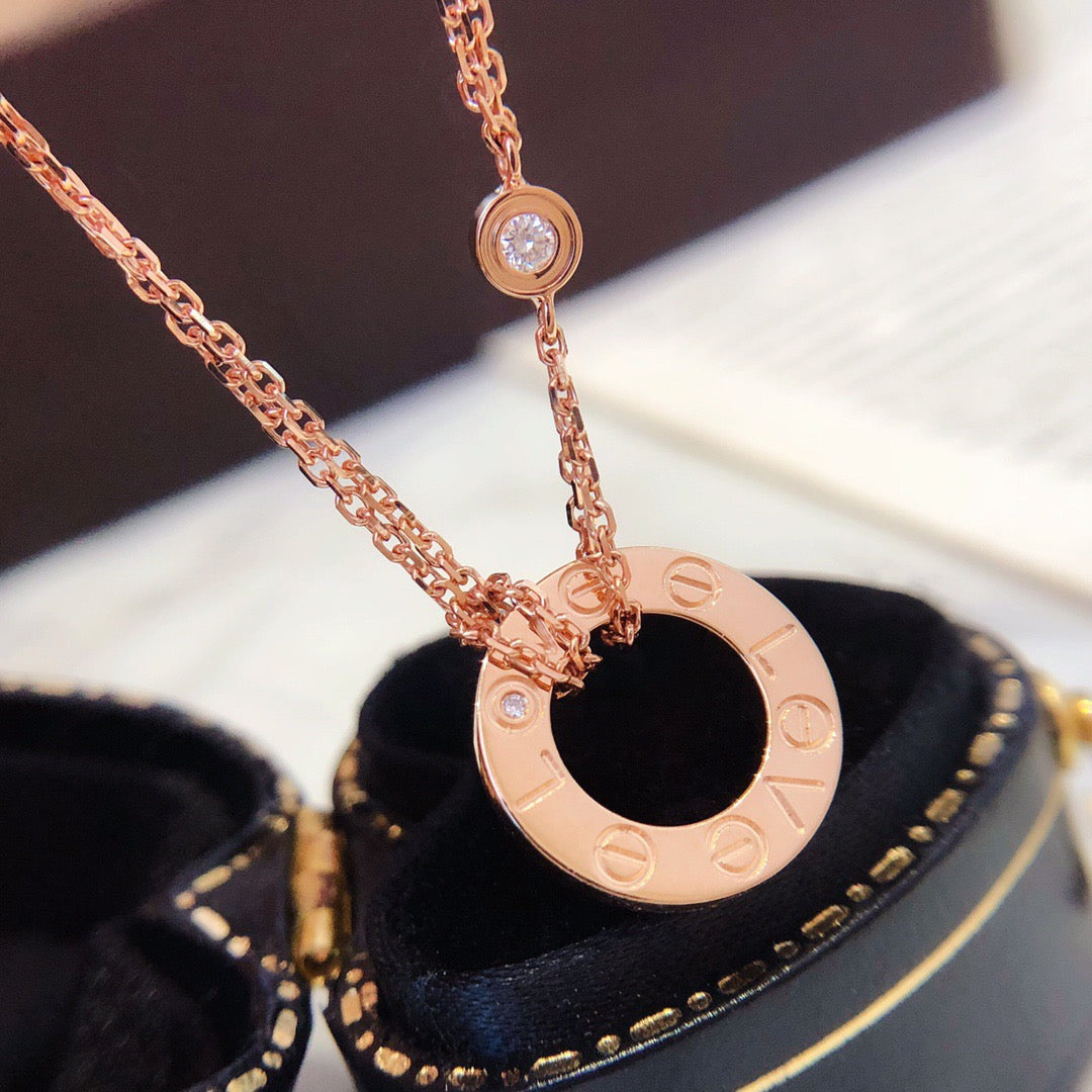 ¡®Loco¡¯LOVE NECKLACE 16MM 2 DIAMONDS