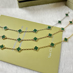 [¡®Loco¡¯]CLOVER 6 MOTIF MALACHITE BRACELET