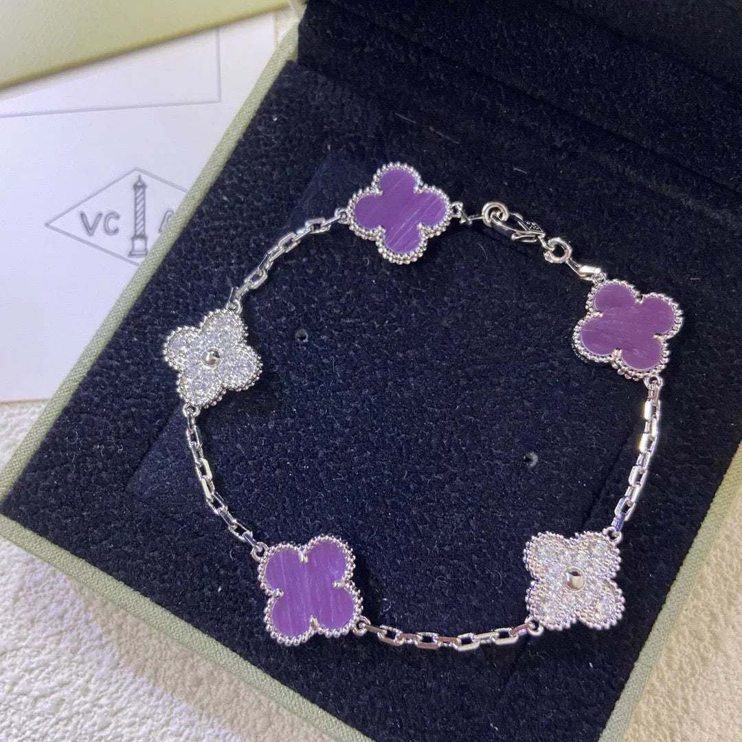 [Loco]New  CLOVER 5 MOTIF VIOLET BRACELET COLLECTION